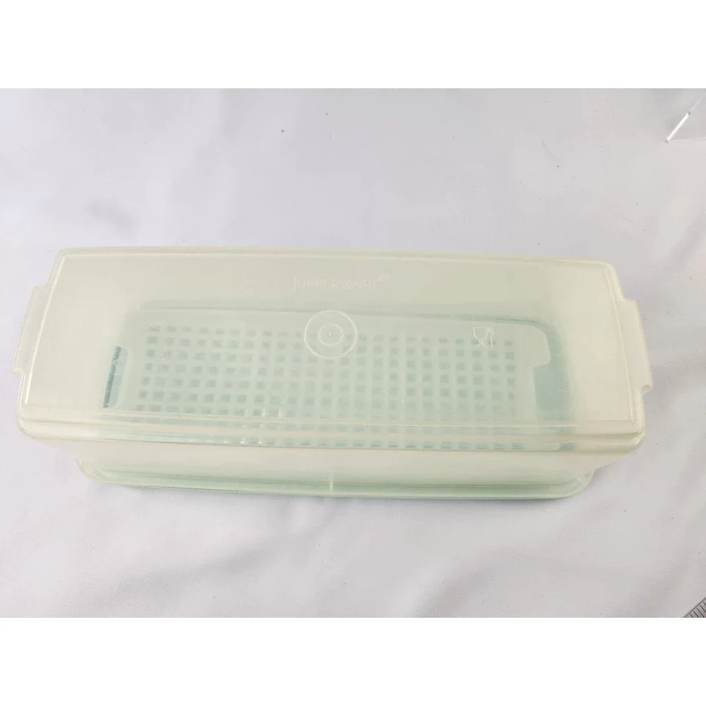 Vintage Tupperware Celery Bread Veggie Keeper Box Lid Rack Insert Container